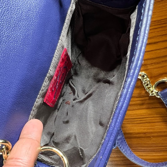 Zac Posen Z Spoke Mini Leather Crossbody Bag Purple Good Condition - Picture 10 of 11